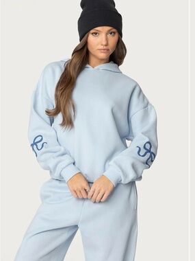 Edikted Bonney Bow Detail Hoodie, Size M
